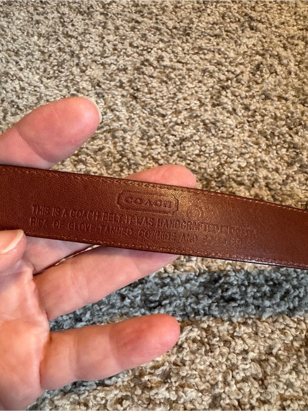 Vintage Voach 8400 Leather Women's Belt with brass Tone Buckle - L